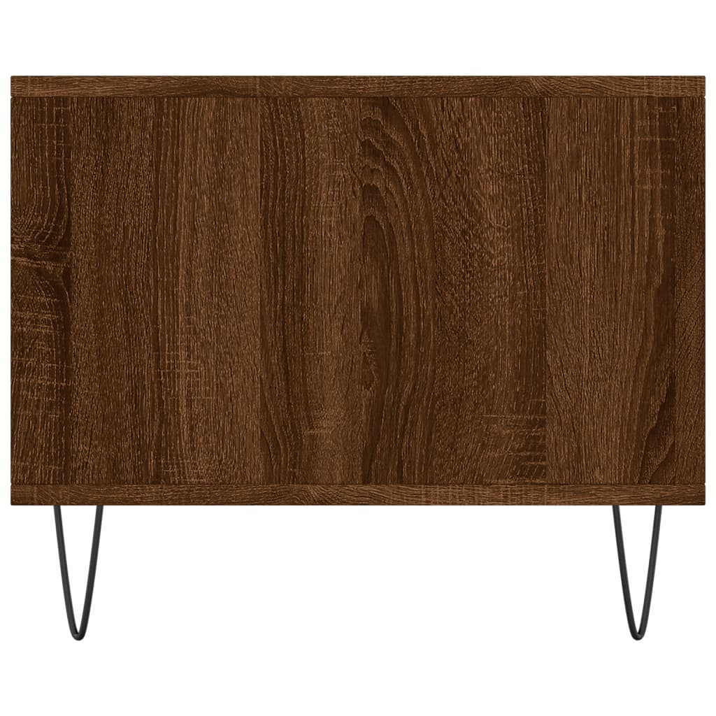 vidaXL Table basse marron aspect chêne 90x50x40 cm, bois d'ingénierie