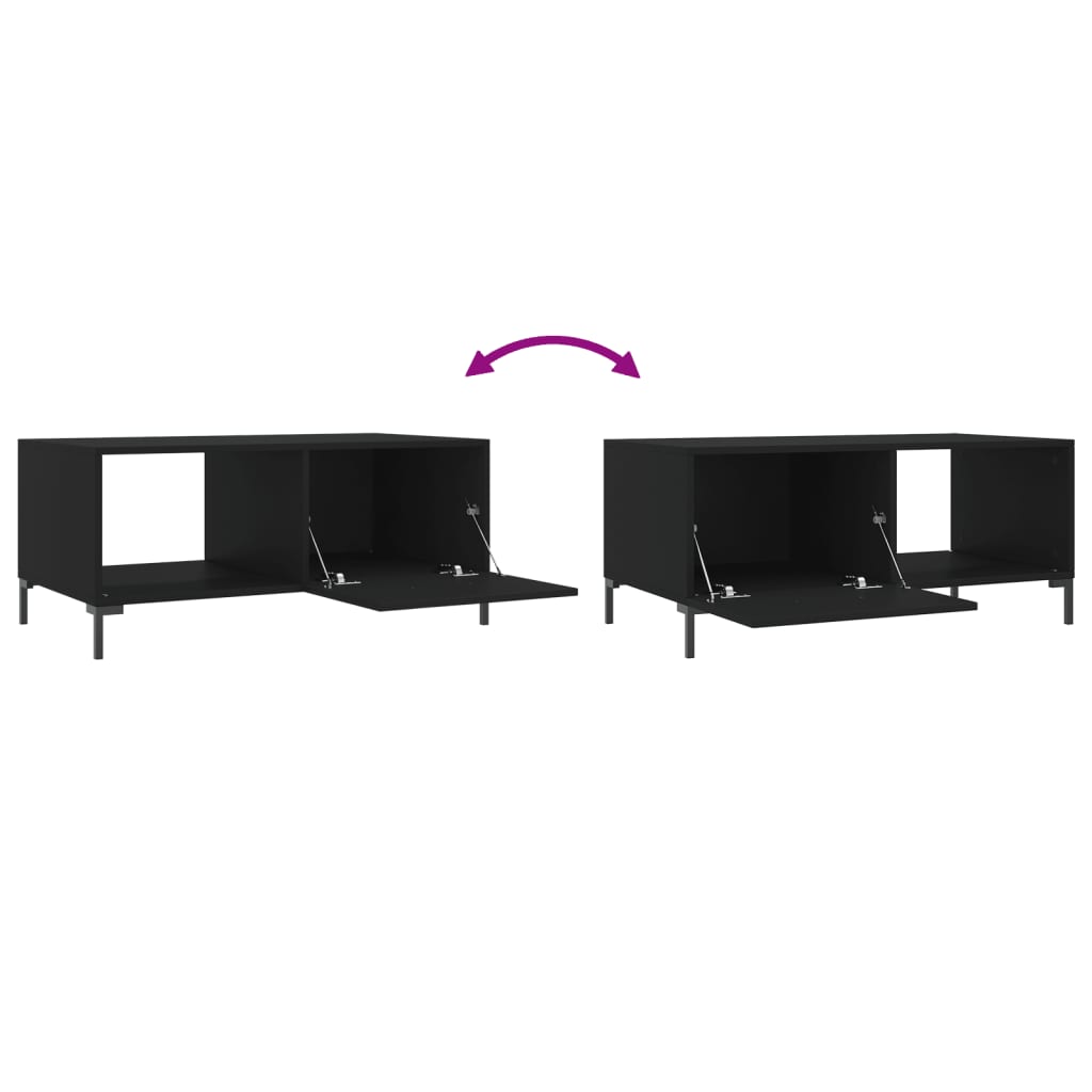 vidaXL Couchtisch Schwarz 90x50x40 cm Holzwerkstoff