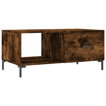 vidaXL Table basse chêne fumé 90x50x40 cm en bois d'ingénierie