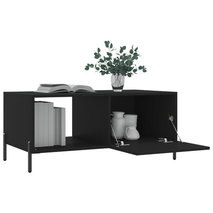 vidaXL Table basse noire 90x50x40 cm Bois d'ingénierie