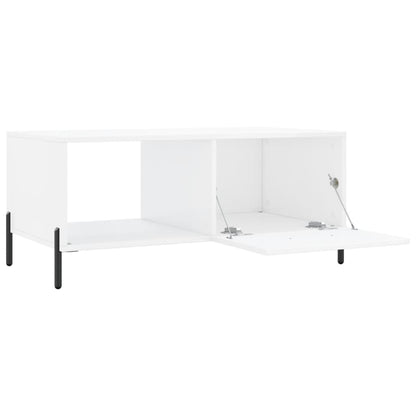 vidaXL Table basse Blanc brillant 90x50x40 cm Bois d'ingénierie