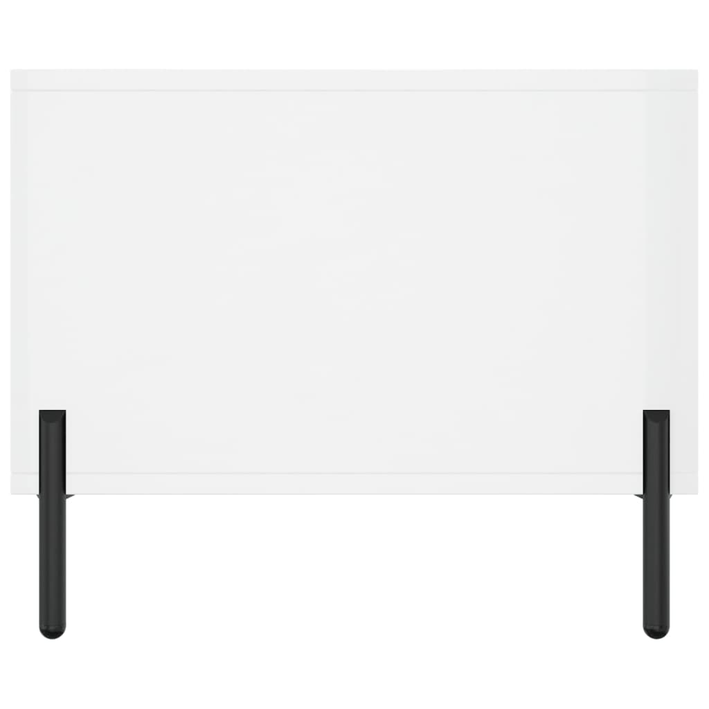 vidaXL Table basse Blanc brillant 90x50x40 cm Bois d'ingénierie
