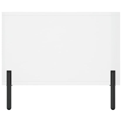 vidaXL Table basse Blanc brillant 90x50x40 cm Bois d'ingénierie