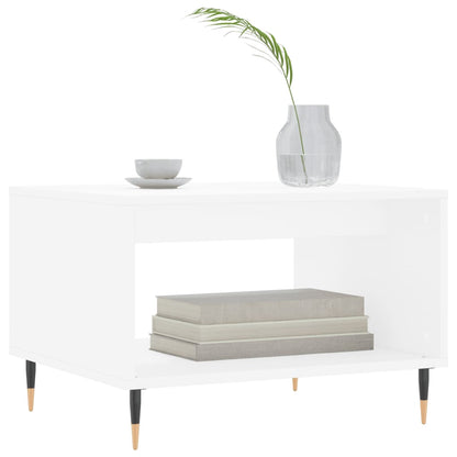 vidaXL Table basse blanche 60x50x40 cm Aggloméré