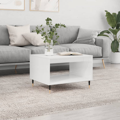 vidaXL Table basse blanche 60x50x40 cm Aggloméré