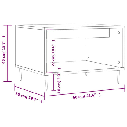 vidaXL Table basse chêne Sonoma 60x50x40 cm aggloméré