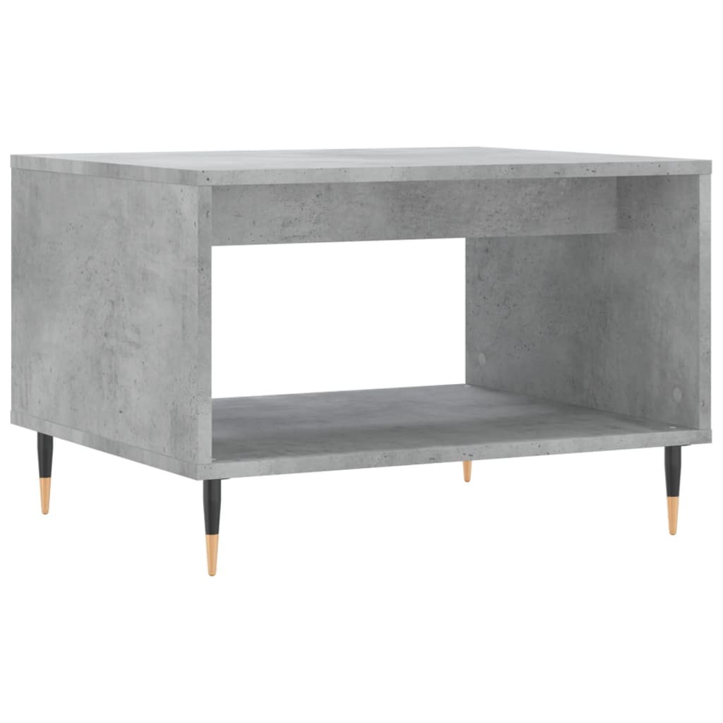 vidaXL Table basse gris béton 60x50x40 cm aggloméré