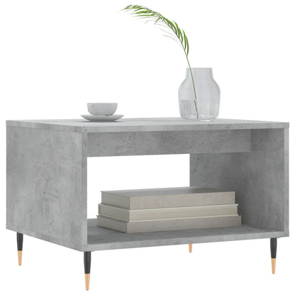 vidaXL Table basse gris béton 60x50x40 cm aggloméré