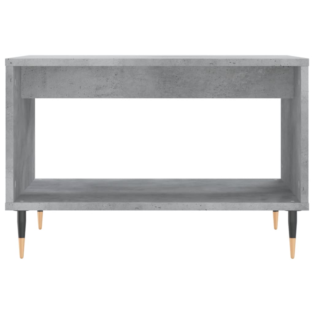 vidaXL Table basse gris béton 60x50x40 cm aggloméré