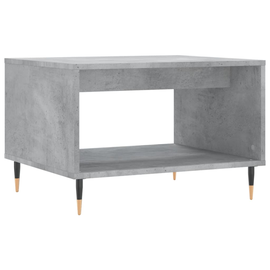 vidaXL Table basse gris béton 60x50x40 cm aggloméré