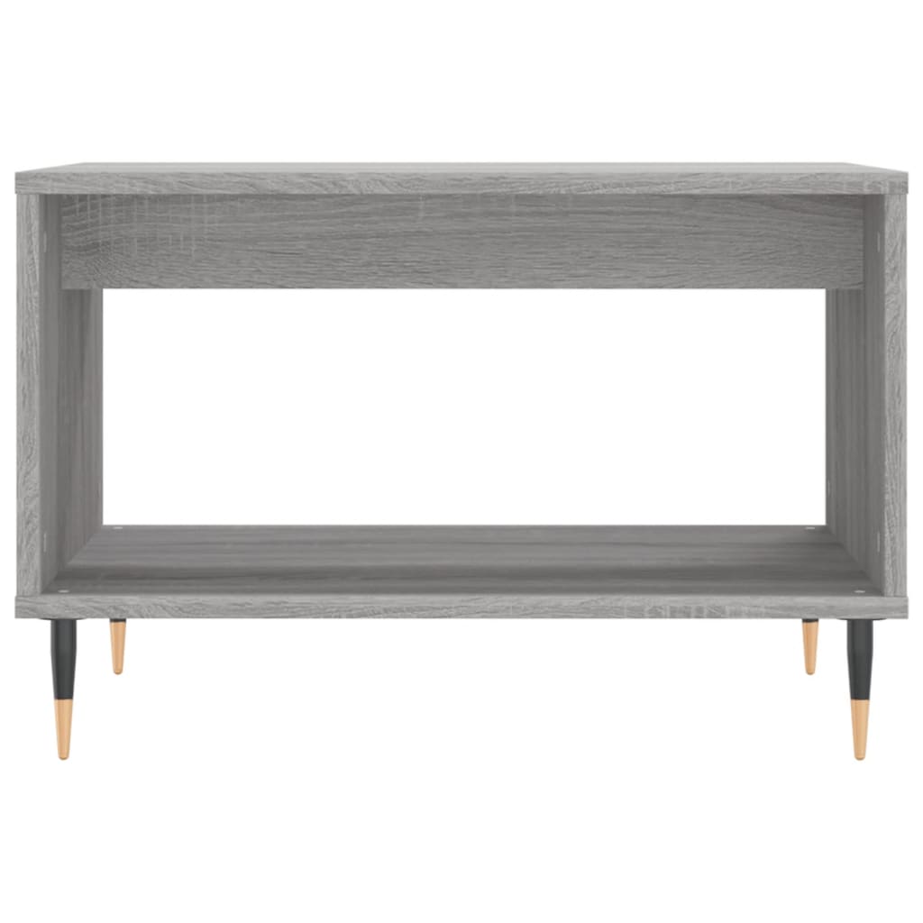 vidaXL Table basse grise Sonoma 60x50x40 cm en bois d'ingénierie