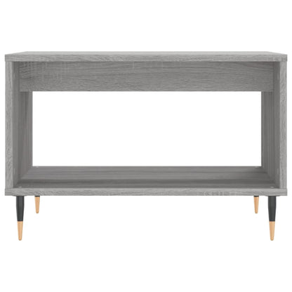 vidaXL Table basse grise Sonoma 60x50x40 cm en bois d'ingénierie
