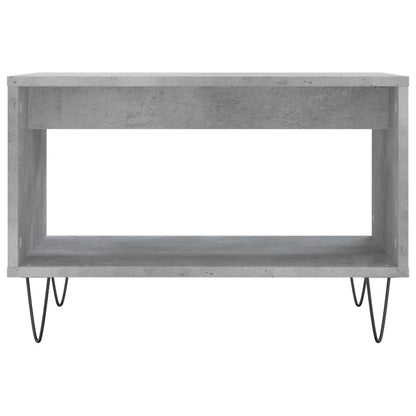 vidaXL Table basse gris béton 60x50x40 cm aggloméré