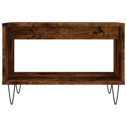 vidaXL Table basse chêne fumé 60x50x40 cm bois d'ingénierie