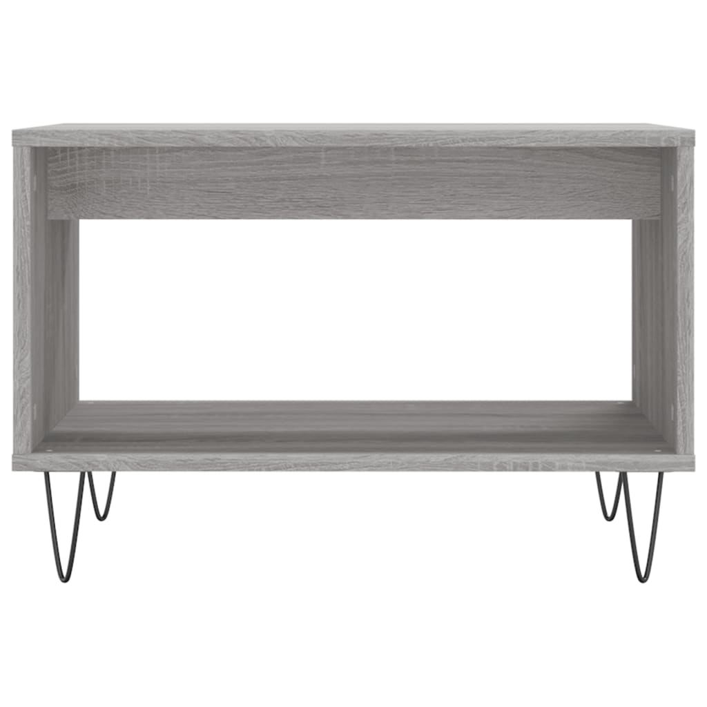 vidaXL Table basse grise Sonoma 60x50x40 cm en bois d'ingénierie