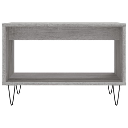 vidaXL Table basse grise Sonoma 60x50x40 cm en bois d'ingénierie