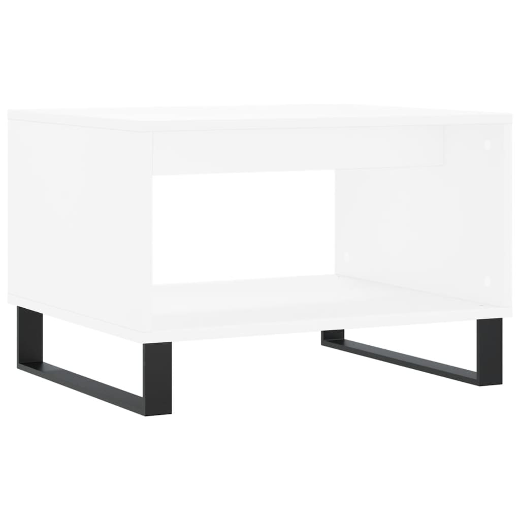 vidaXL Table basse blanche 60x50x40 cm Aggloméré