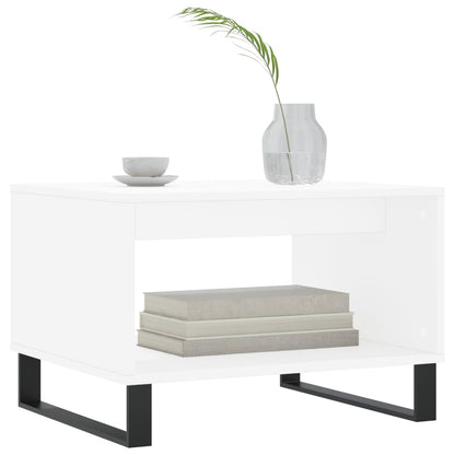 vidaXL Table basse blanche 60x50x40 cm Aggloméré