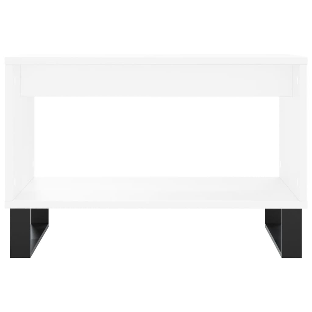 vidaXL Table basse blanche 60x50x40 cm Aggloméré