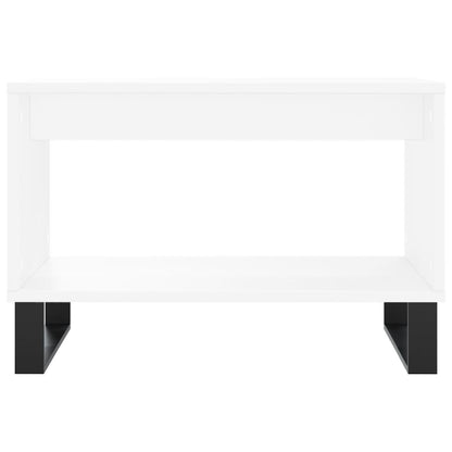 vidaXL Table basse blanche 60x50x40 cm Aggloméré