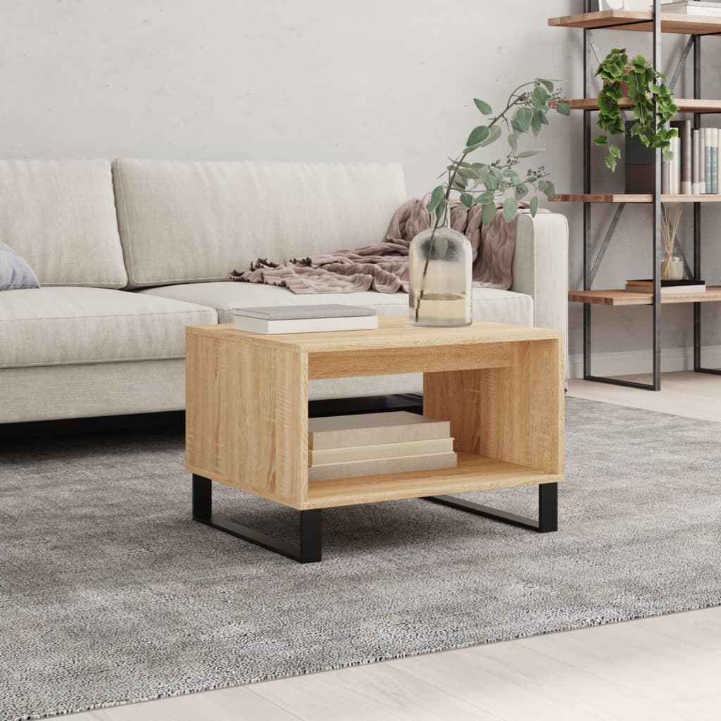 vidaXL Table basse chêne Sonoma 60x50x40 cm aggloméré