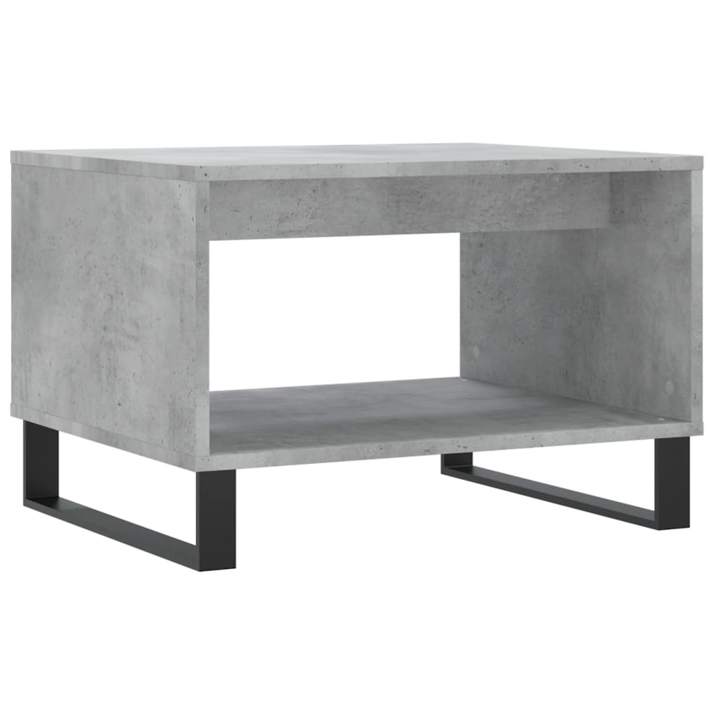 vidaXL Table basse gris béton 60x50x40 cm aggloméré