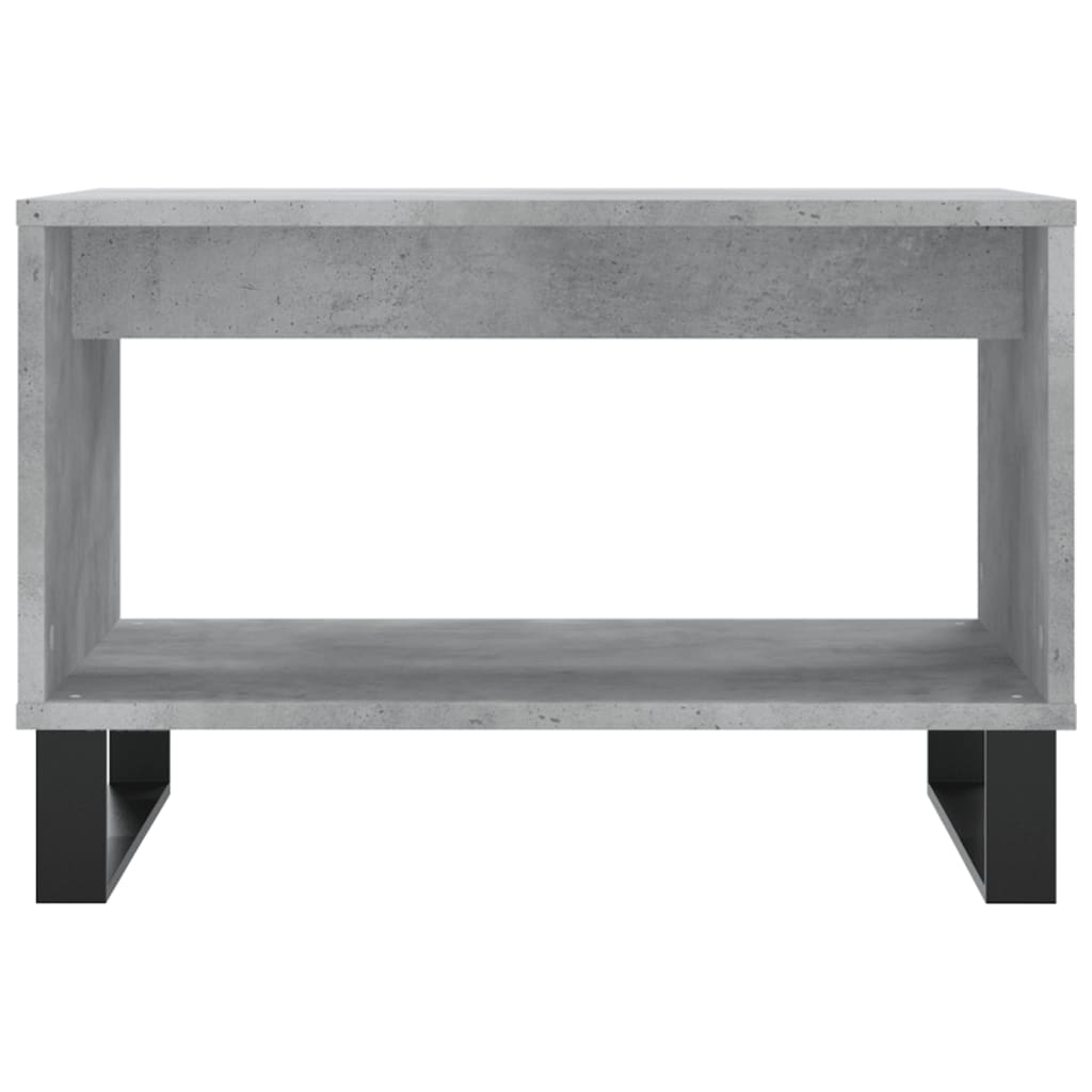 vidaXL Table basse gris béton 60x50x40 cm aggloméré