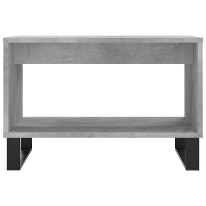 vidaXL Table basse gris béton 60x50x40 cm aggloméré