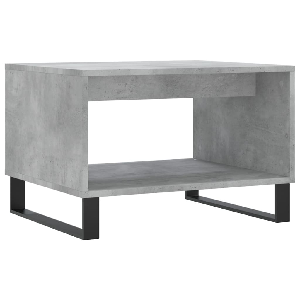 vidaXL Table basse gris béton 60x50x40 cm aggloméré