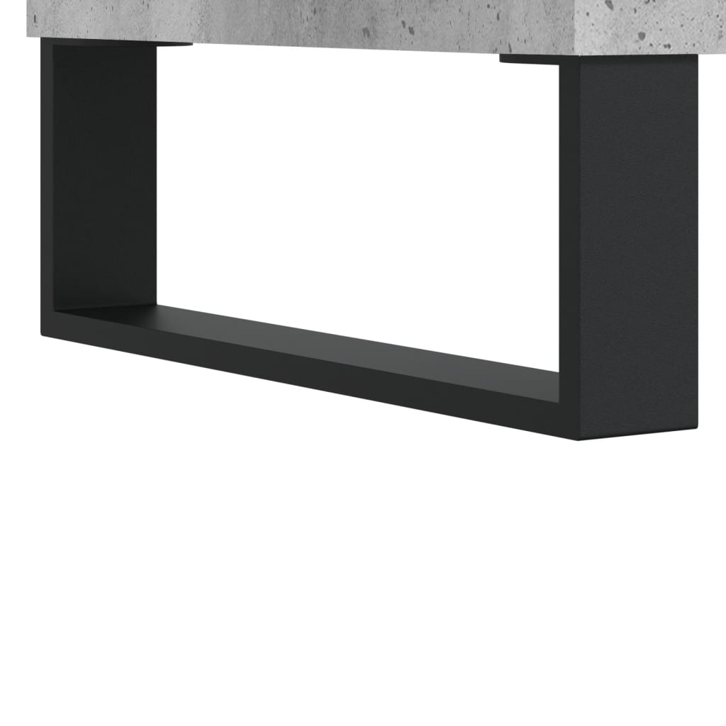 vidaXL Table basse gris béton 60x50x40 cm aggloméré