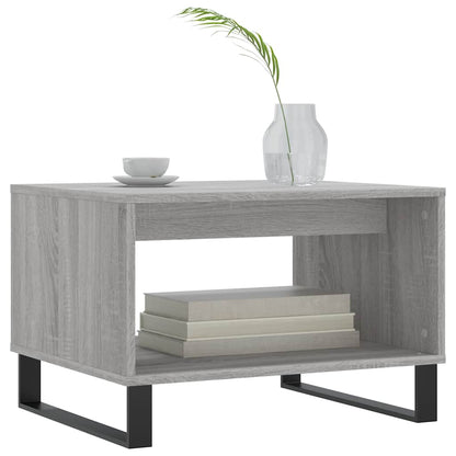 vidaXL Table basse grise Sonoma 60x50x40 cm en bois d'ingénierie
