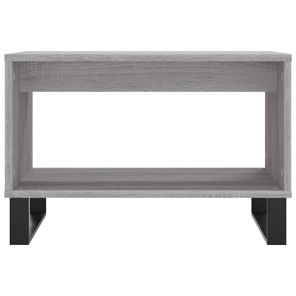 vidaXL Table basse grise Sonoma 60x50x40 cm en bois d'ingénierie