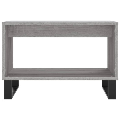 vidaXL Table basse grise Sonoma 60x50x40 cm en bois d'ingénierie