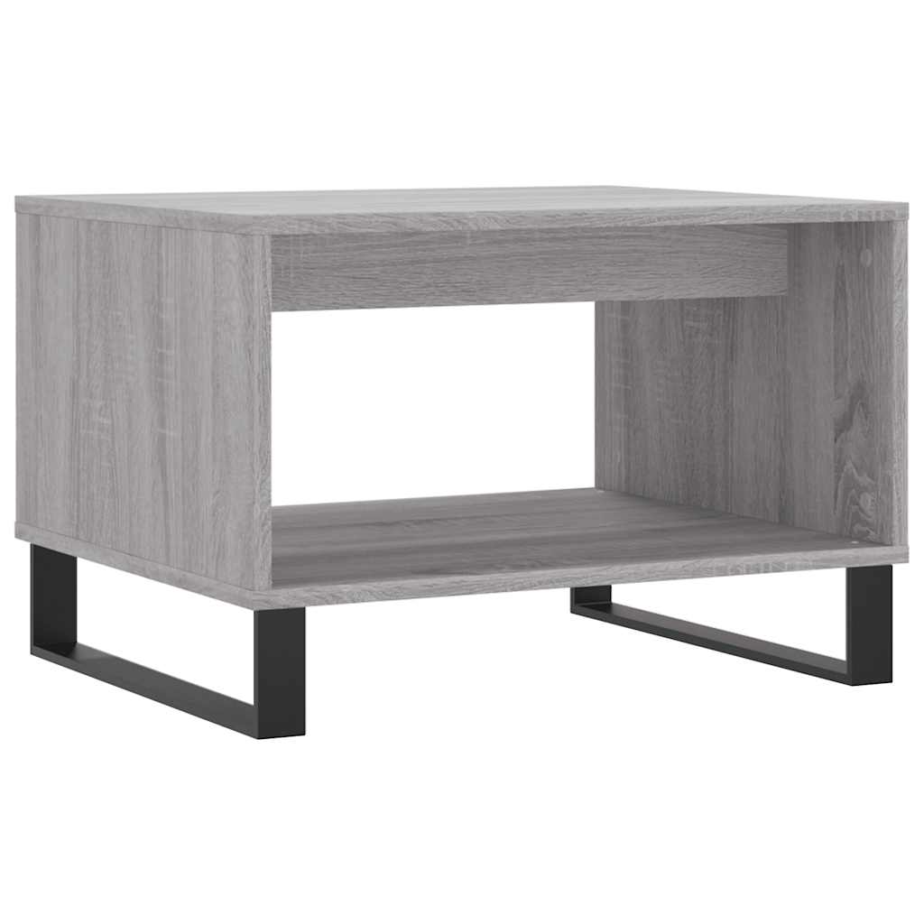 vidaXL Table basse grise Sonoma 60x50x40 cm en bois d'ingénierie