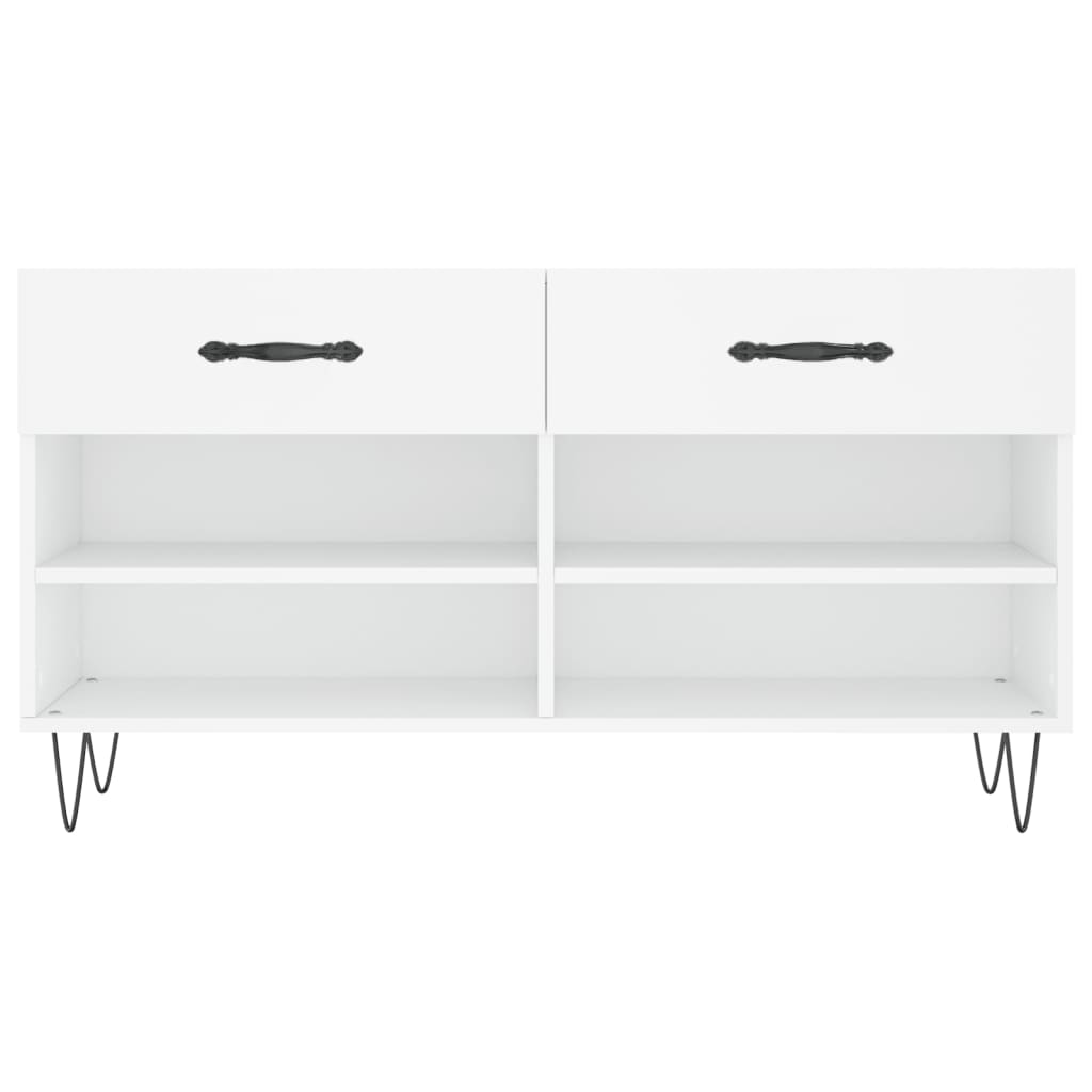 Schuhbank Weiß 102x35x55 cm Holzwerkstoff