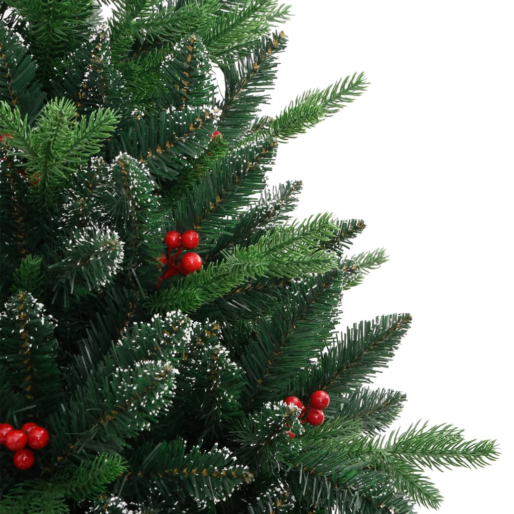 vidaXL Künstlicher Weihnachtsbaum Klappbar mit Roten Beeren 240 cm