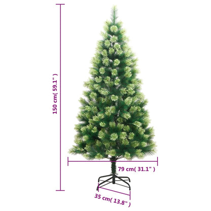 vidaXL Künstlicher Weihnachtsbaum Klappbar mit Ständer 150 cm