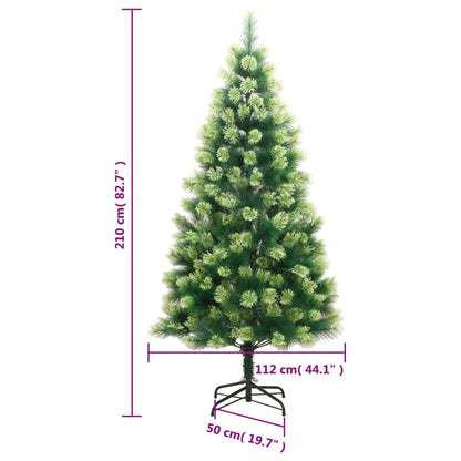 vidaXL Künstlicher Weihnachtsbaum Klappbar mit Ständer 210 cm