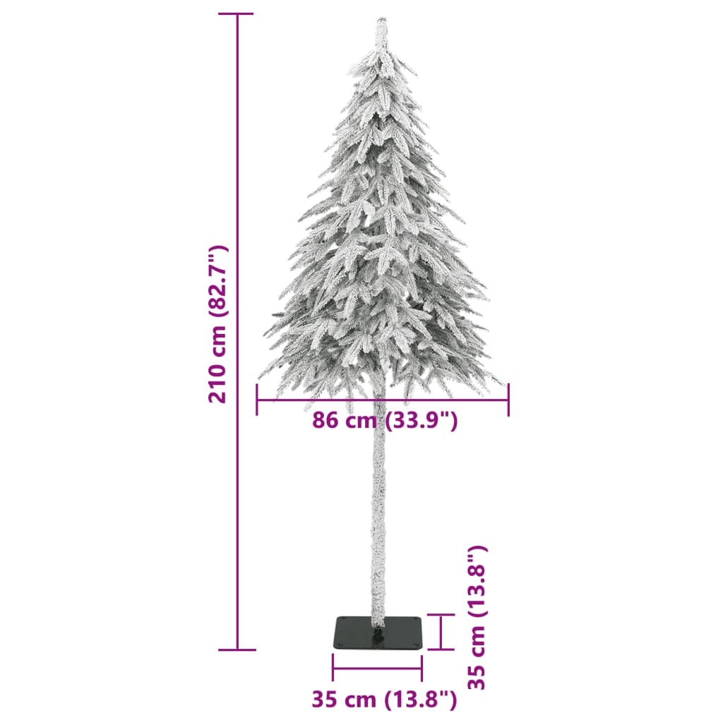 vidaXL Künstlicher Weihnachtsbaum Beschneit 210 cm