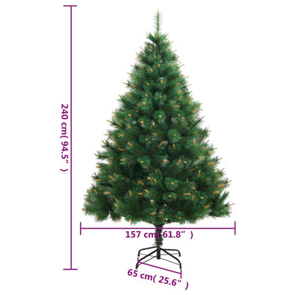 vidaXL Künstlicher Weihnachtsbaum Klappbar mit Ständer 240 cm