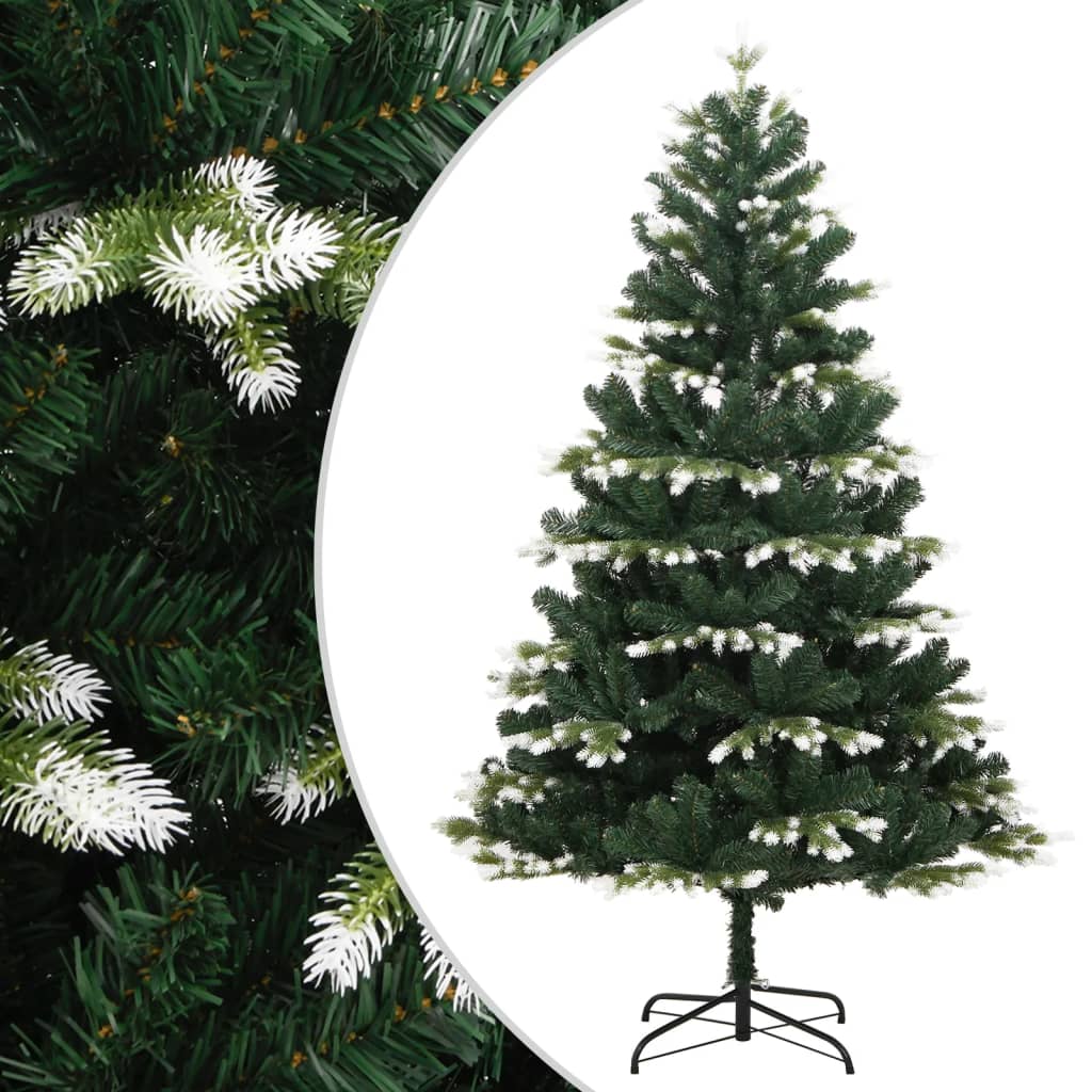 vidaXL Künstlicher Weihnachtsbaum Klappbar Beschneit 210 cm