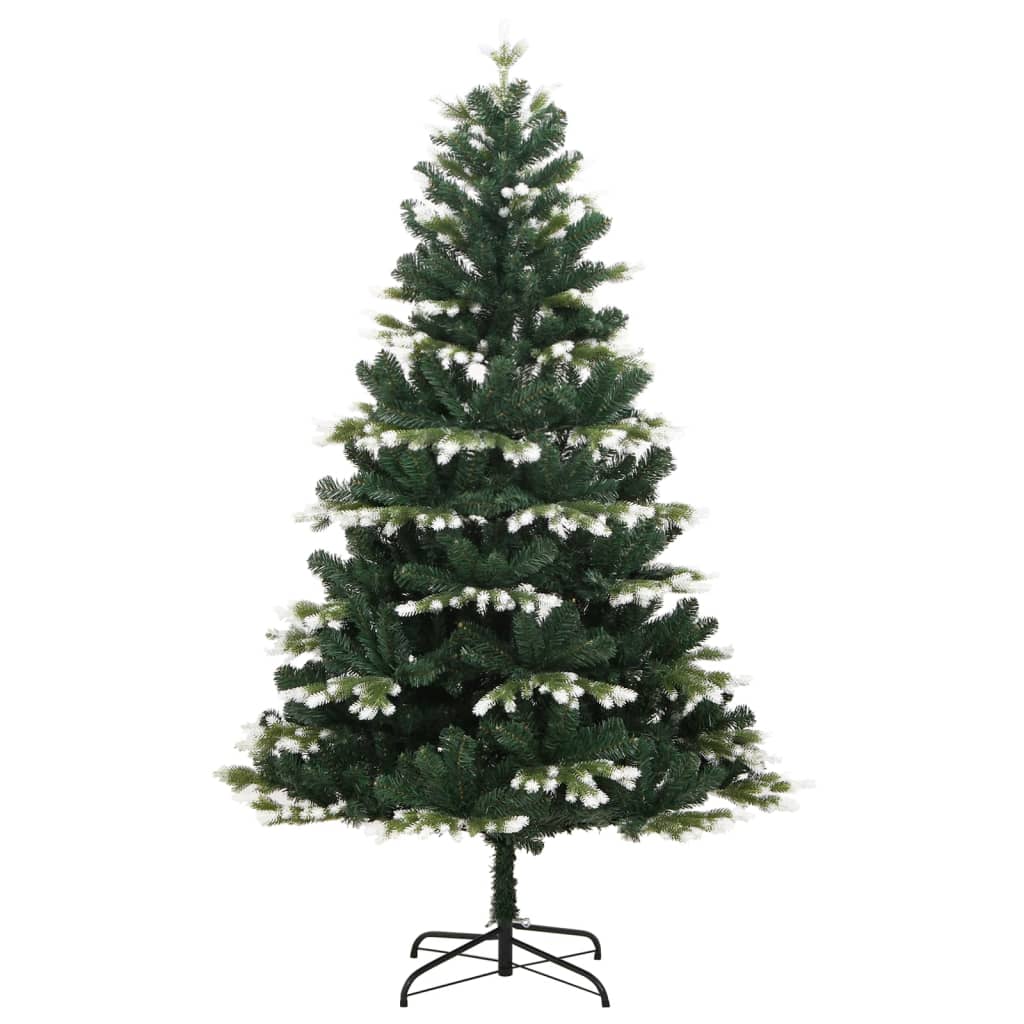 vidaXL Künstlicher Weihnachtsbaum Klappbar Beschneit 210 cm
