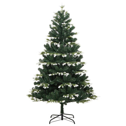 vidaXL Künstlicher Weihnachtsbaum Klappbar Beschneit 210 cm