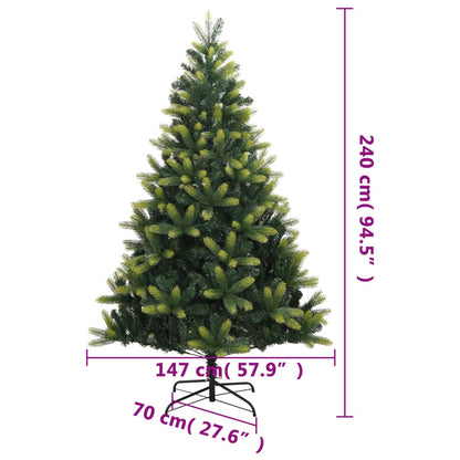 vidaXL Sapin de Noël artificiel pliable avec support 240 cm