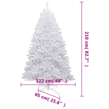 vidaXL Künstlicher Weihnachtsbaum Klappbar Beschneit 210 cm