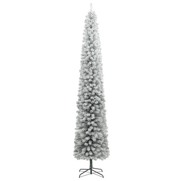 vidaXL Weihnachtsbaum Schlank mit Ständer Beschneit 270 cm PVC