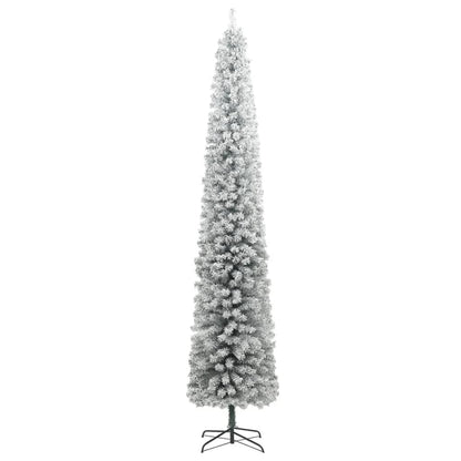 vidaXL Weihnachtsbaum Schlank mit Ständer Beschneit 270 cm PVC