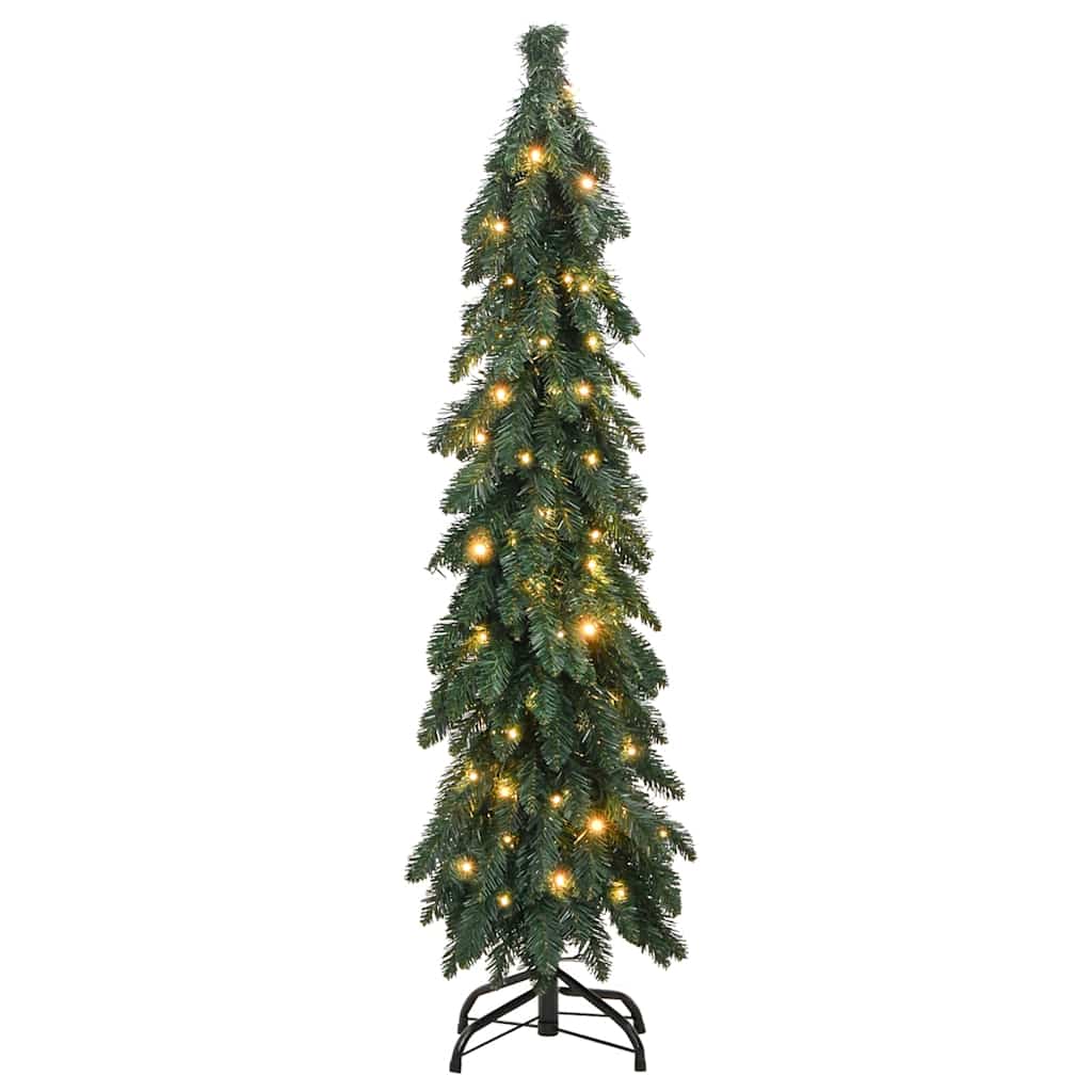 vidaXL Sapin de Noël artificiel avec éclairage 60 LED 120 cm