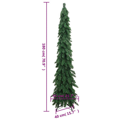 vidaXL Künstlicher Weihnachtsbaum mit Beleuchtung 100 LEDs 180 cm