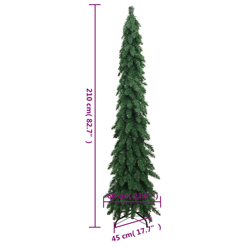 vidaXL Künstlicher Weihnachtsbaum mit Beleuchtung 130 LEDs 210 cm